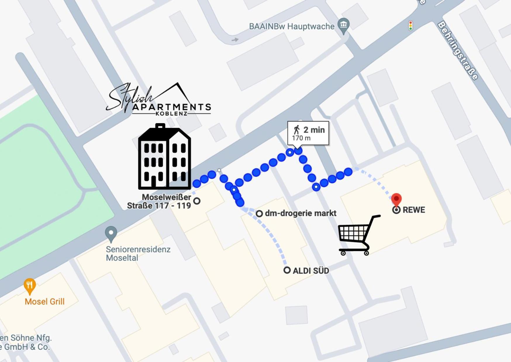 Modern Apartment - Fuer Freunde & Familien, Stadtnah, Parkplatz, E-Ladestation, Gitterbox Fuer Fahrraeder, Fitnessstudio, Digitale Gaestemappe Mit Restaurant- Und Unternehmenstipps Koblenz  Kültér fotó